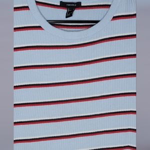 Forever 21 Large Body Con Blue with Stripes Dress